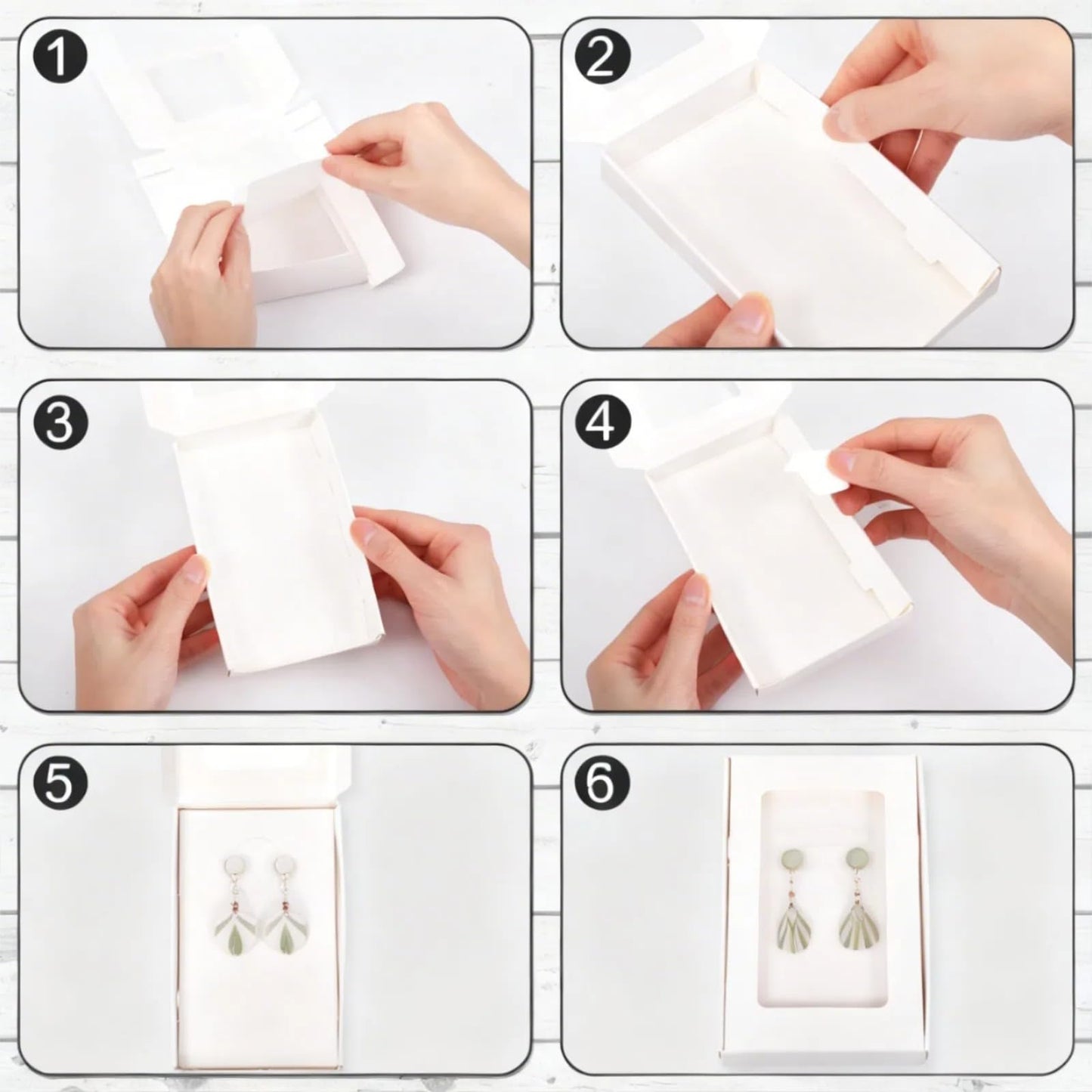Ntwoiee 30 Pcs Small Jewelry Gift Boxs 5.4"x3.4"x0.7" Paper Necklace Box Bulk with Clear Window 30 Display Card 36 Sticker for Displaying Necklaces Rings Bracelets Earrings(White)