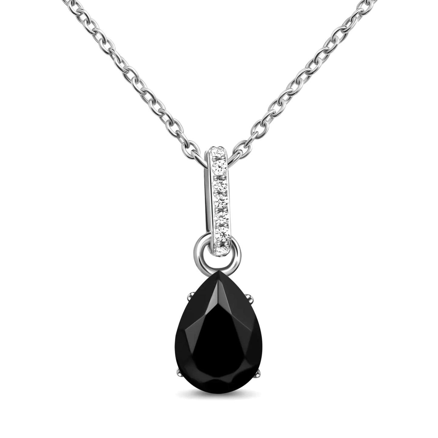 Moon Magic - Authentic Moonstone Necklace for Women | Onyx, Black Obsidian Necklaces/Real 925 Sterling Silver/18k Rose and Yellow Gold Enchanted Crystal Necklace for Women | Genuine Gemstone Jewelry