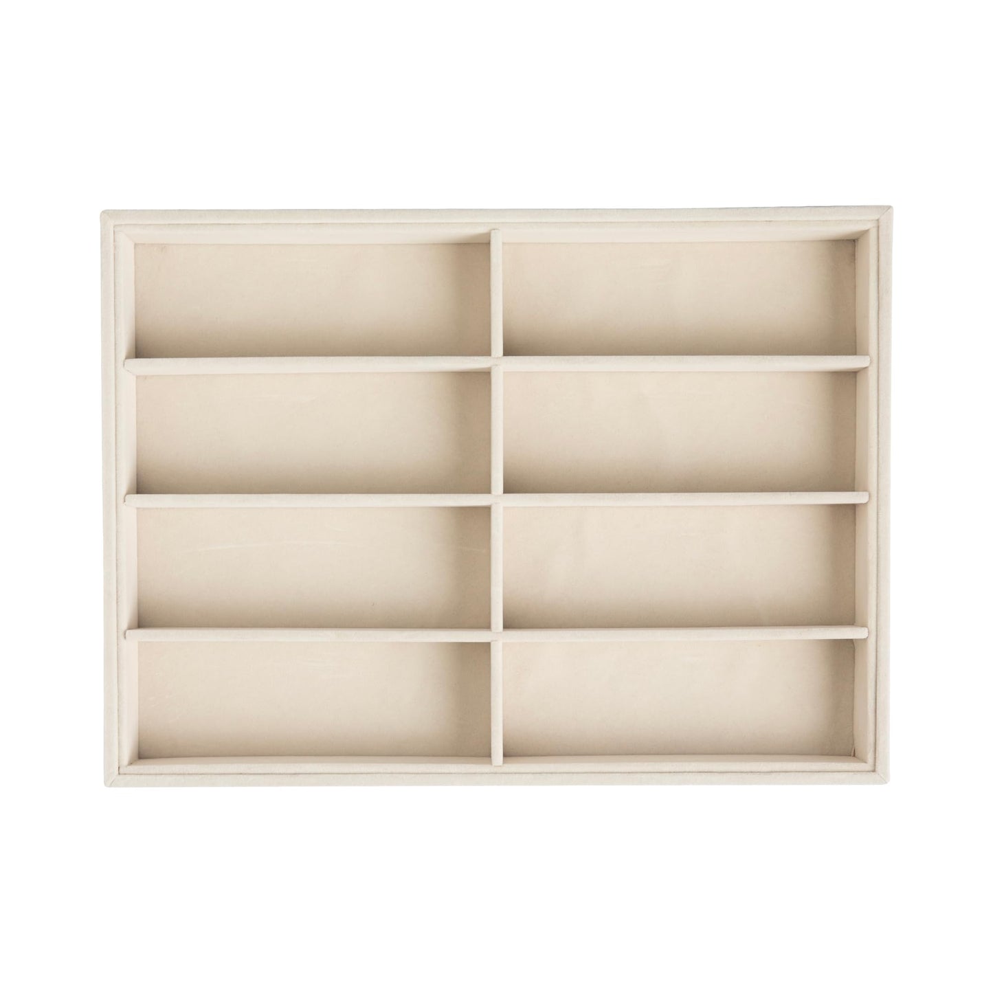 Frebeauty Sunglass Organizer,Velvet Glasses Organizer,8-Slot Sunglasses Tray for Drawer, Men's/Women's Sunglasses Box, Glasses Holder for Watch Stackable Eyeglass/Eyewear Display Tray(Beige)
