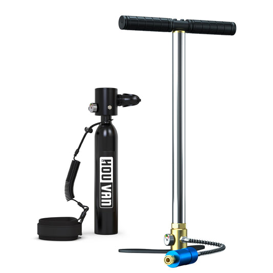 HOUVAN Mini Scuba Tank 0.5L Capacity Inflatable Diving Tank DOT Certified Portable Scuba Tank Support Underwater Breathing up to 16ft for Underwater Work/Underwater Recreation