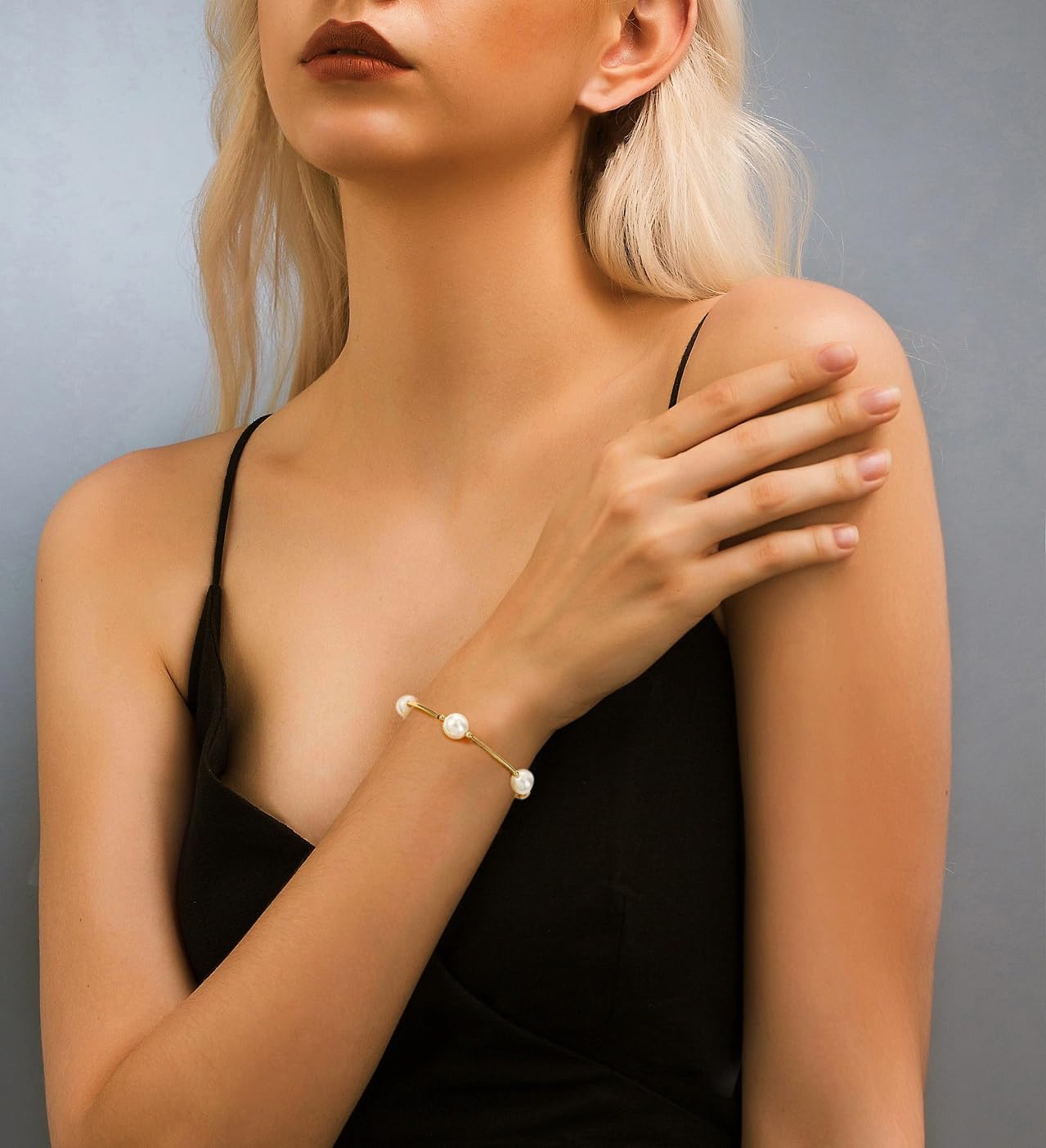 Elegance 11 designs Blessing Bracelet 10mm Crystal White Pearl Bracelet Dainty Gold Tube For Women Simple Bridal Gifts For Friends And Loved