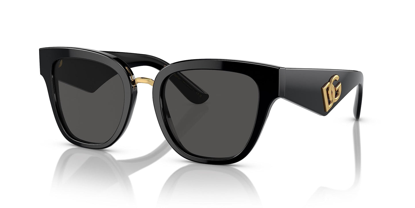 Dolce & Gabbana DG4437-501/87 Sunglasses BLACK w/DARK GREY 51mm