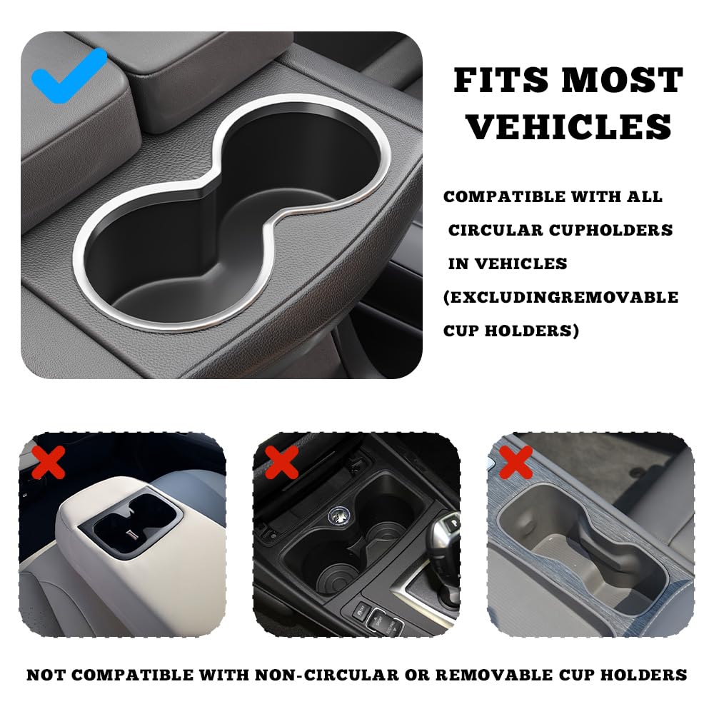 Flodable Car Desk Tray for Laptop, 360° Rotating Leather Cup Holder Table, Car Tray laptop Desk Replace Steering Wheel tray, for Tesla Model Y/3/S, Ford F150 Car Accessries for Men Women