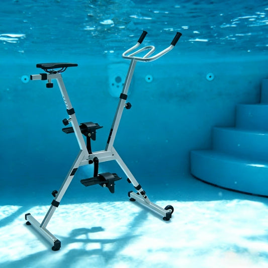 316L Stainless Steel Water Bike for Pool Exercise - Underwater Aquatic Fitness Equipment with Adjustable Resistance - Low Impact Swimming Pool Bicycle for Cardio Workout