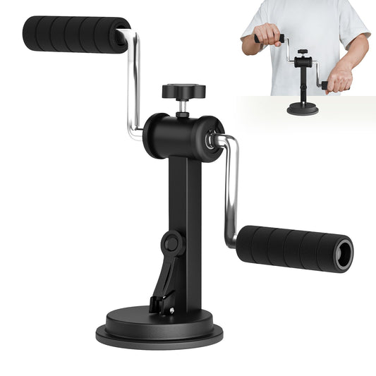 Arm Bike for Rehabilitation Exercise for the Elderly, Physical Therapy Equipment, Designed for Arm and Shoulder, Adjustable Resistance, Industrial Suction Cup Fixation, Black, Home Use