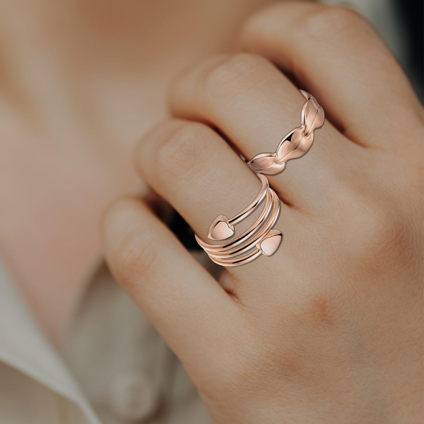 BioMag Copper Ring for Women for Lymphatic Drainage, 99.99% Pure Copper Magnetic Rings, Adjustable Jewelry Gifts for Women