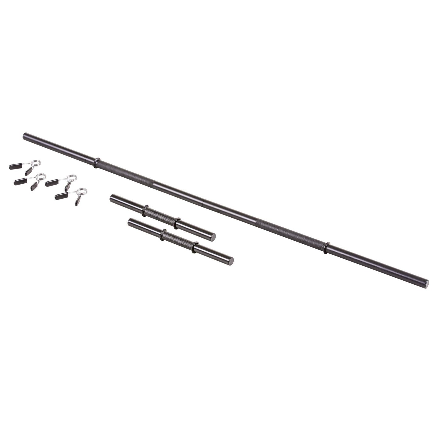 US Weight 105 Pound Barbell Weight Set for Home Gym| Adjustable Weight Set with Two Dumbbell Bars and Full 6 Ft Bar, Black