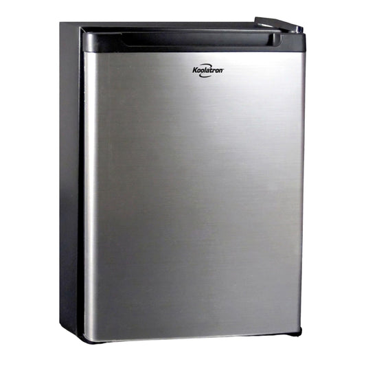 Koolatron 12V / 110V Refrigerator - Mini Fridge for Trucks Cool Storage for Kitchen Bedroom Office Travel Camping Dorms Compact Free Standing Neveras Pequeñpara Apartment 1.76 cu.ft - Black