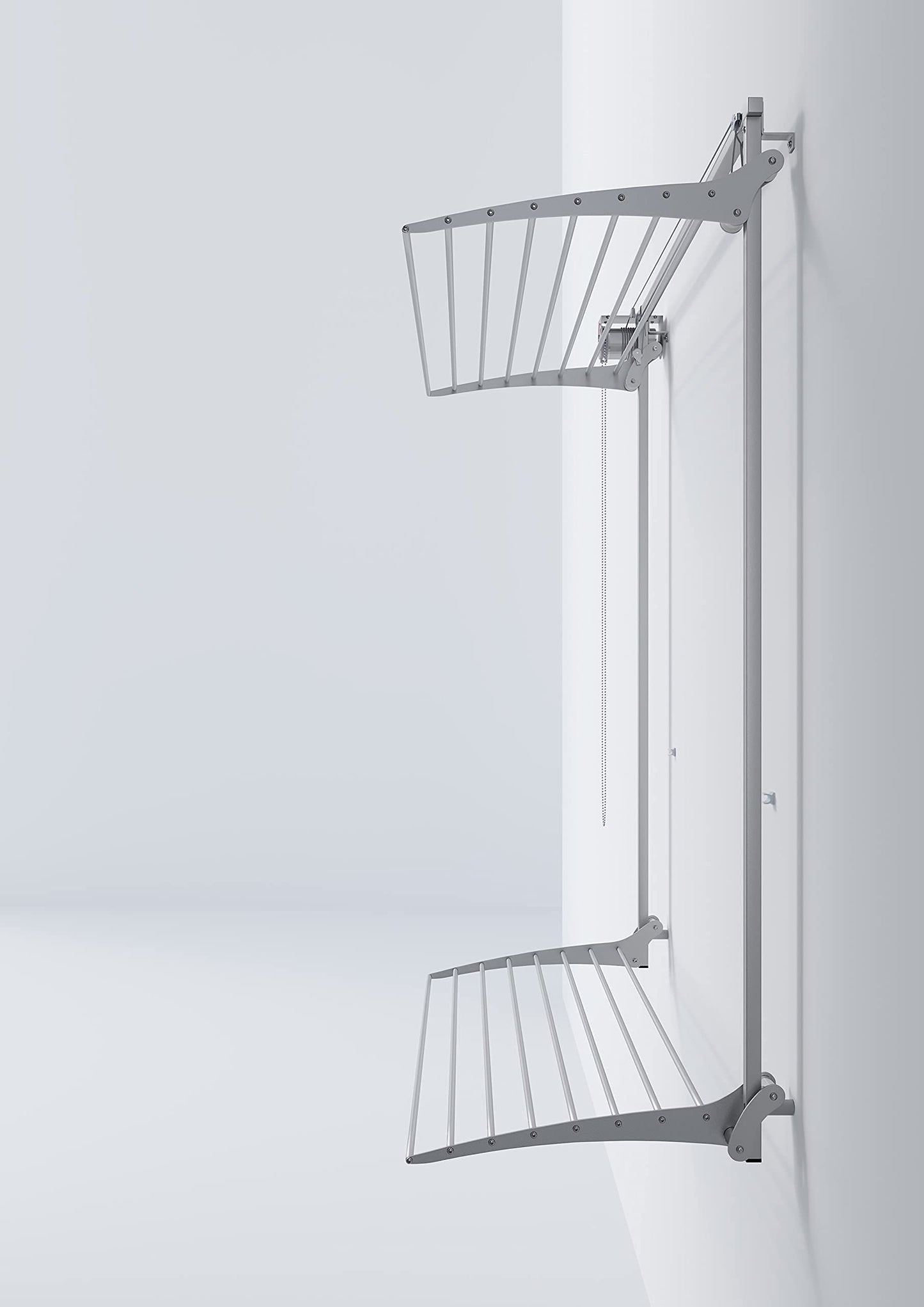 foxydry Wall Plus, Wall Mounted Drying Rack, Wall Clothesline, Laundry Drying Rack Foldable and Suspended Clothesline in Aluminium and Steel