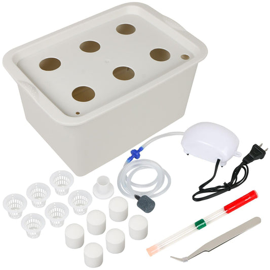 Aunifun Hydroponics Grower Kit DIY Self Watering Indoor Hydroponics Tools Hydroponic System Planting Container Include Aquarium Air Pump Buoy Planting Box