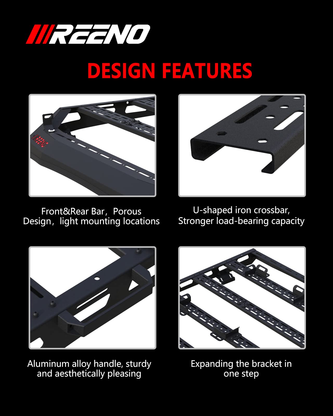 Heavy Duty Top Roof Rack Accessories Compatible with 2005-2023 Toyota Tacoma Double Cab 4 Doors Pickup/No Drilling