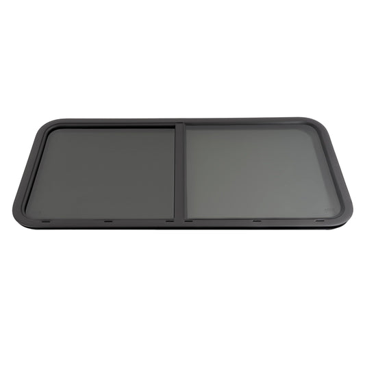 ALMULOO 48" W x 22" H RV Window Replacement W/Net Screen, Horizontal Sliding Window Suitable for Camper Cargo Trailer Truck Boats