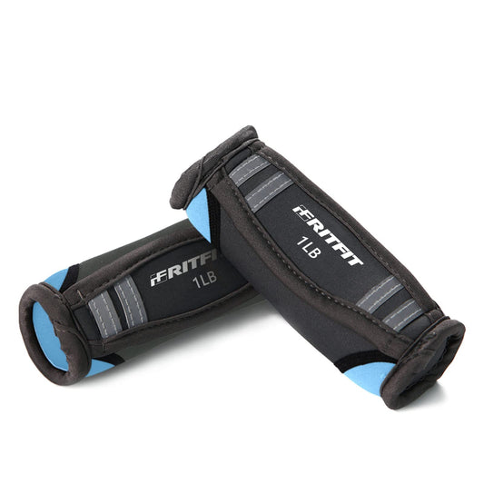 RitFit Soft Hand Weights Set - 0.5/0.75/1/1.5/2 LBS (1 Pair) Walking Dumbbell for Women & Men with Reflective Straps - Jogging, Running, Physical Therapy, Aerobics - Pink Orange Blue Grey Black