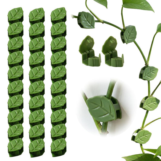 60 Pcs Plant Climbing Wall Fixture Clips with Acrylic Adhesive Stickers, Leaf Fixer Invisible Wall Vines Fixing Clips Self-Adhesive Hook Plant Vine Traction for Indoor Outdoor Decoration (60 Pcs)
