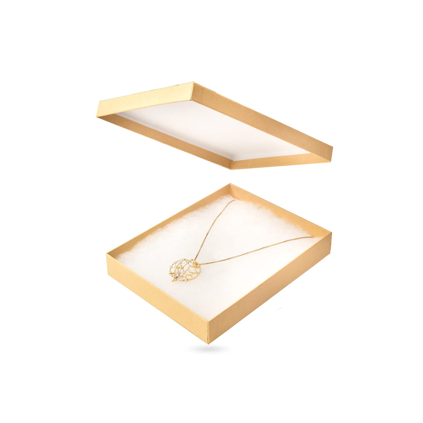 Jewelry Gift Boxes 6 Pack 7x5.5x1 inch Cardboard Jewelry Box, Cotton Filled Small Jewelry Gift Boxes With Lids | For Jewelry Packaging Bracelet, Necklace, Earring, Gift Boxes For Presents (Brown)