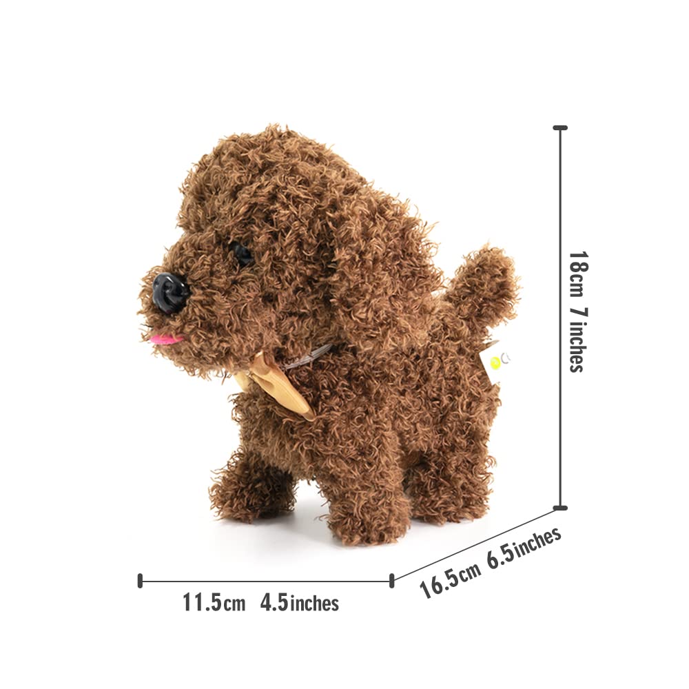WEofferwhatYOUwant Labradoodle Robot Dog – Interactive Plush Puppy Toy That Walks and Barks – Goldendoodle Stuffed Animal with Sounds – Cuddly Educational Gift for Toddlers 18+ Months
