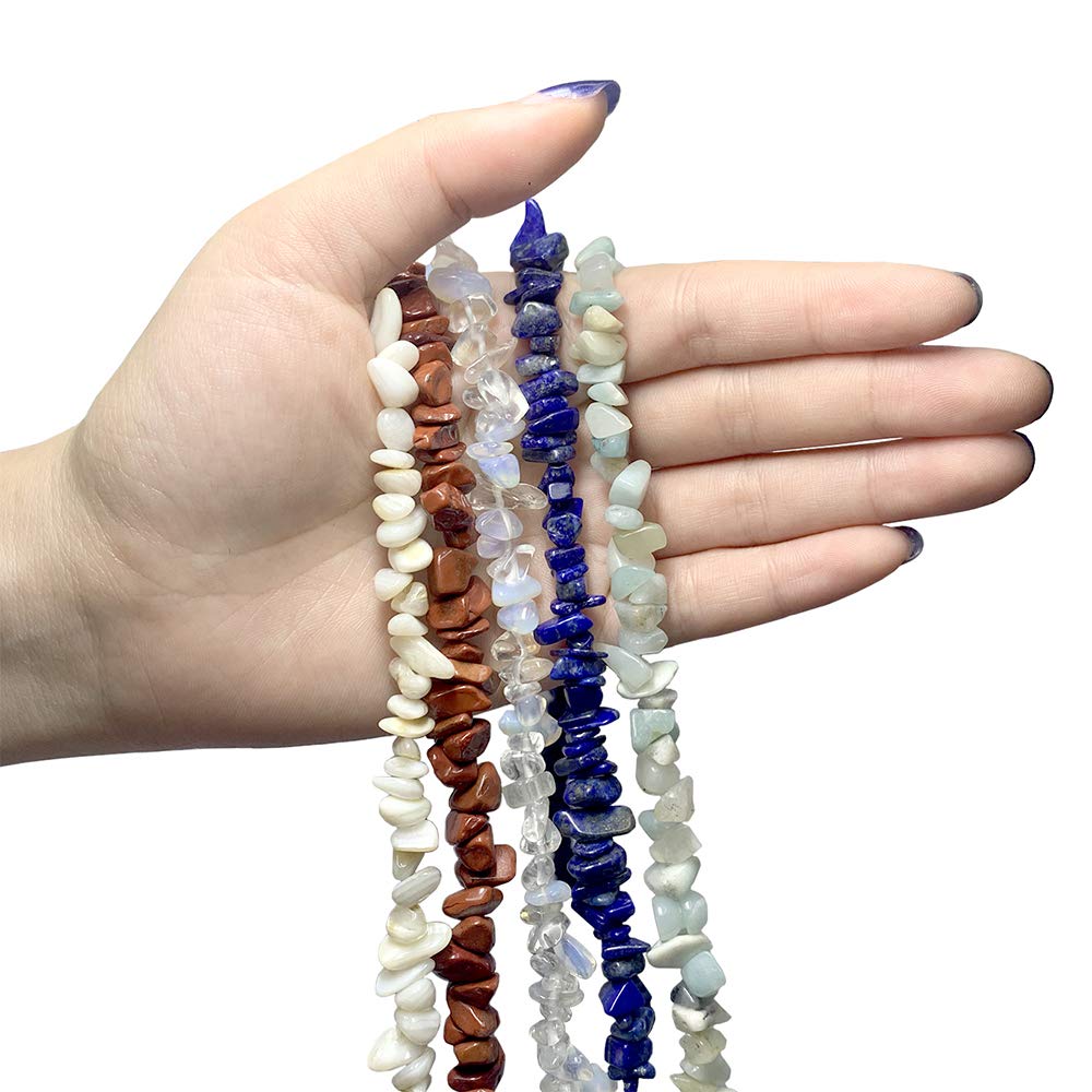 31 inches Chip Stone Loose Gemstones Beads Drilled Strand for Jewelry Making (Lapis)