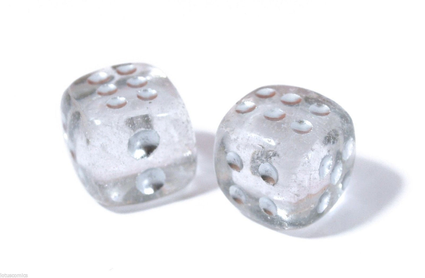 Natural Hand Carved Gemstone Dices, 15mm/0.59in, 6 Sided, Rock Crystal