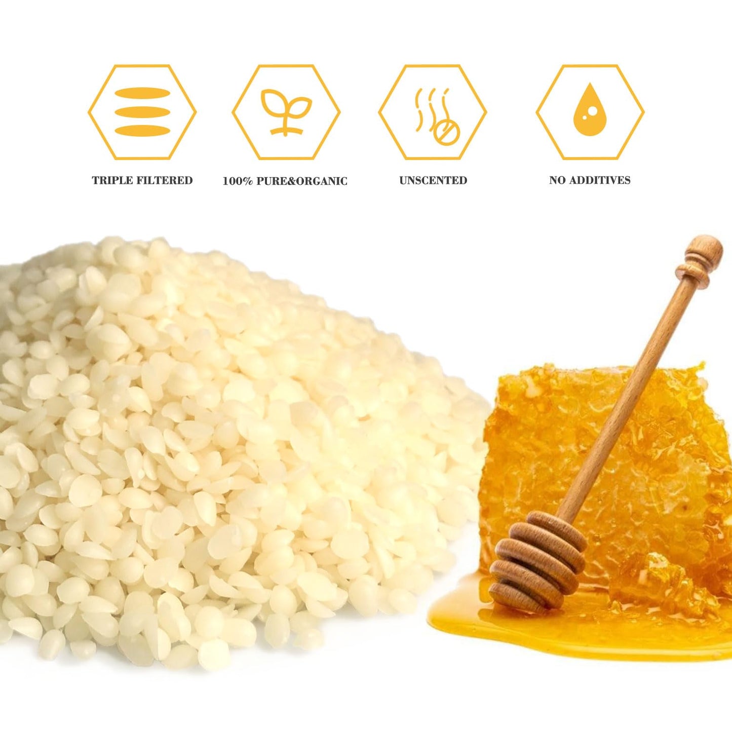 TRINIDa Beeswax Pellets 2LB(32 oz), Organic White Bees Wax for DIY Candles, Beeswax for Candle Making, Skin, Body, Face, and Hair Care, Lotions, DIY Creams, Lip Balm and Soap Making Supplies