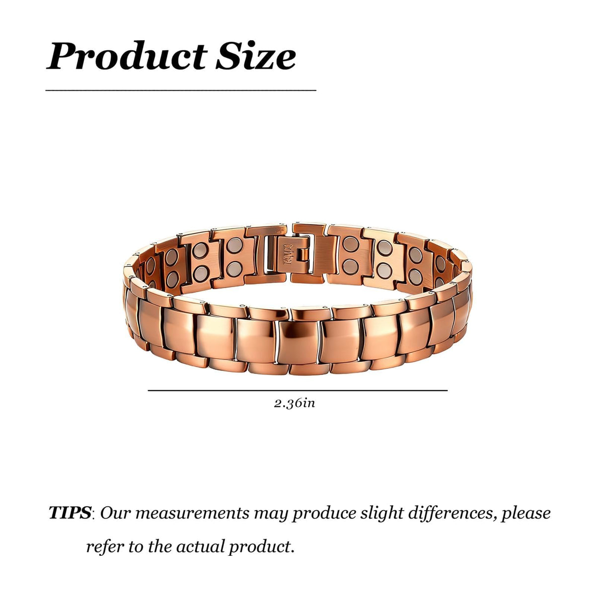 YANCHUN Copper Bracelet for Men Women Cuff Bangle Bracelet Birthday Jewelry Gifts for Boyfriend Husband