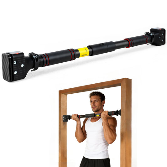 leikefitness Pull-Up Bar For Door Frame Chin Up Bar Upper Body Workout - Indoor Portable Training Pull-Up Bars - Adjustable 28.3"- 37.8" Width Locking Mechanism
