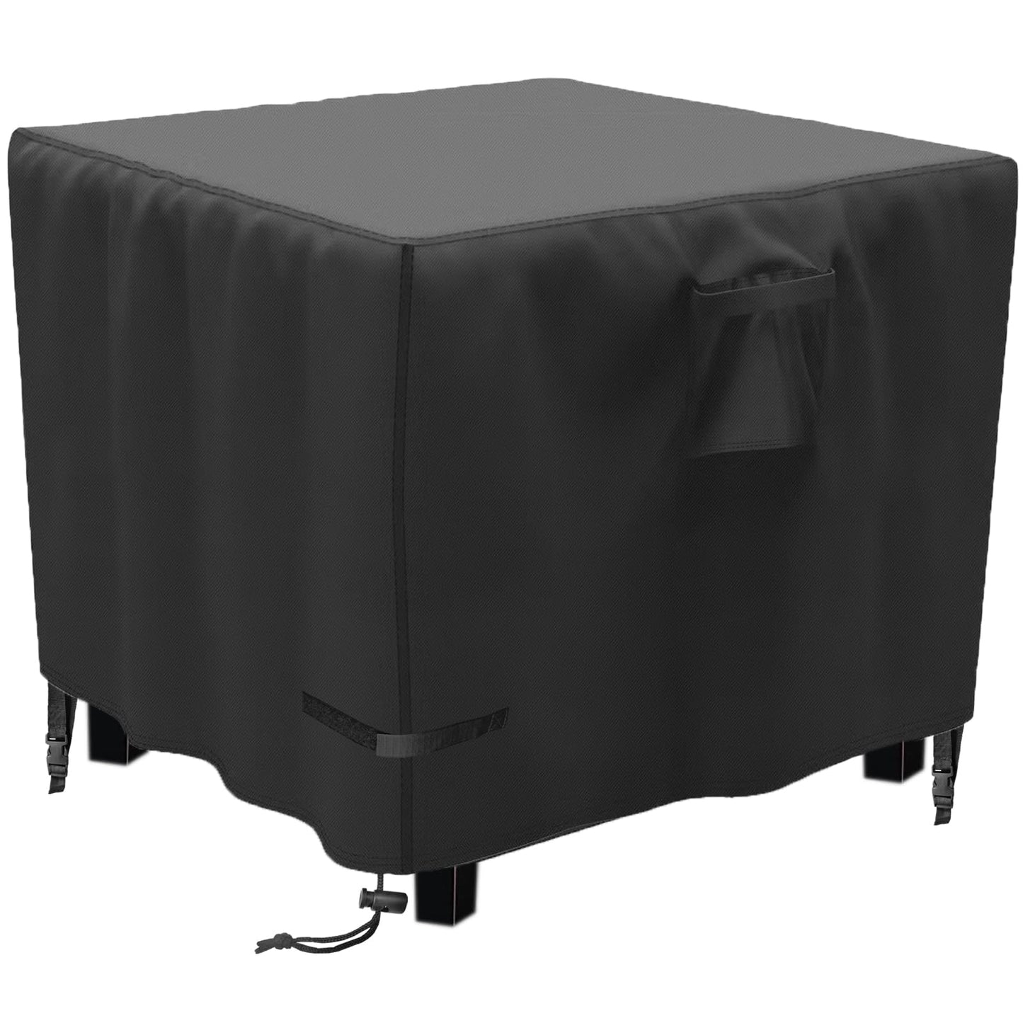 YOWDUTY Propane Fire Pit Cover Square 32 Inch, Waterproof Heavy Duty 600D Gas Fire Pit Table Cover 32 x 32 x 25 Inch, Fit 28/29/30/31/32 Inch Firepit Table, All-weather Protection For Patio