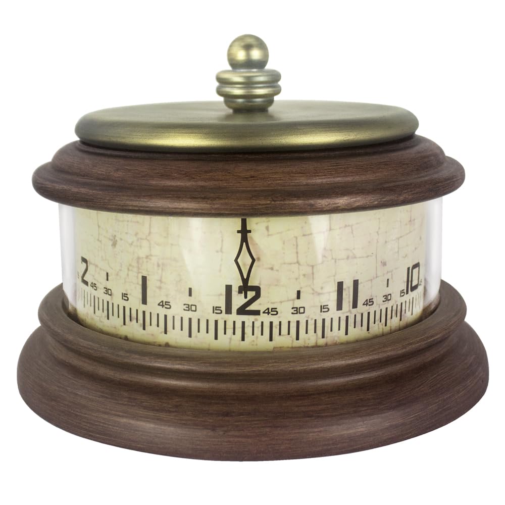 Presentime & Co. Louis XVI Mantel Clock, Desk & Shelf Clock, Retro Tabletop Clock for Living Room, Bedroom, Shelf Decoration, Fireplace, Farmhouse Decor, Walnut Brown Finish.