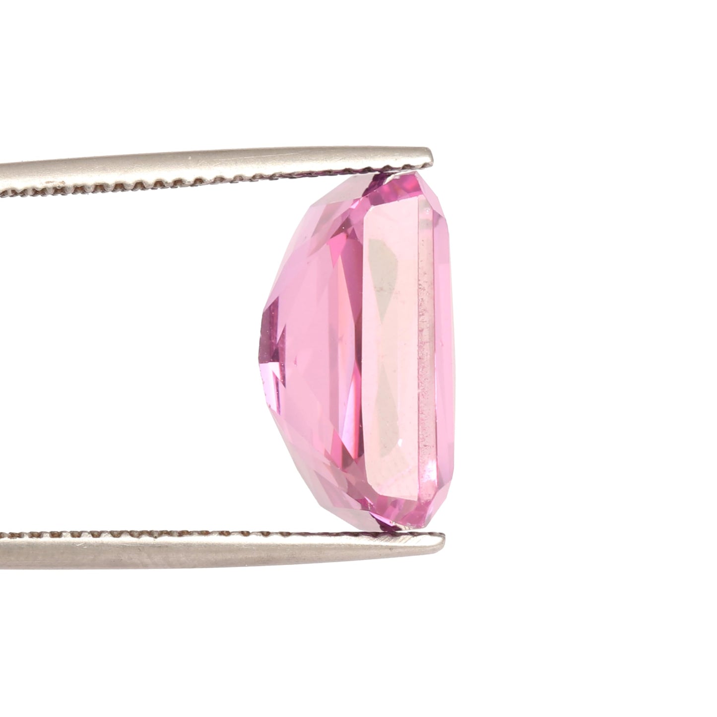 REAL-GEMS AAA+ 14.9 Carat Pink Kunzite Emerald Faceted Cut Loose Gemstone for Jewelry Making