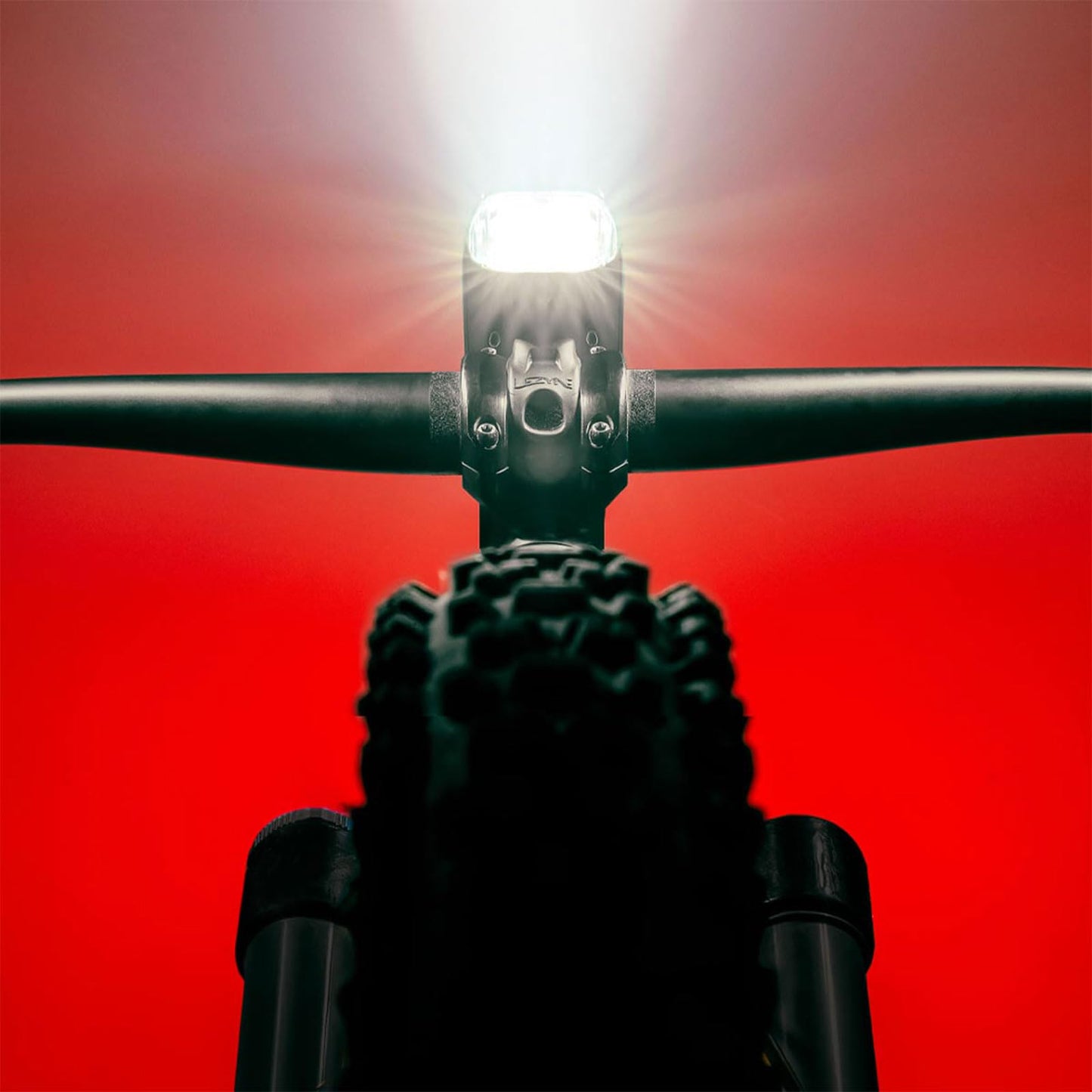 LEZYNE Mega Drive Bicycle USB-C Rechargeable IPX7 White LED Front Light with Multiple Solid & Flash Modes | Integrated Silicone Rubber Strap Mount | 2400 Lumens, Black Gloss