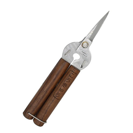Razor Sharp Pruning Shears for Gardening, Garden Shears Carbon Steel Blade, Precision garden scissors Walnut Wood handle, 6.8” Garden Snips for Trimming Fruits, Vegetables, Flowers, Buds, Bonsai