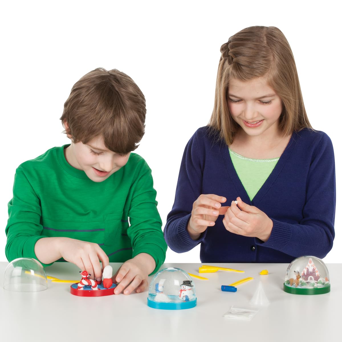 Creativity for Kids Make Your Own Holiday Snow Globes Kit | Sculpt, Decorate & Shake 3 Festive Winter Scenes | DIY Christmas Crafts for Kids to Build Creativity & Fine Motor Skills (Ages 6+)