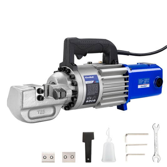 CENTALL 1" Electric Hydraulic Rebar Cutter 2-3S Cutting Speed Portable Rebar Cutter Cutting Rebar 4-25mm #8 120v/60hz (RC25 Blue/Black)