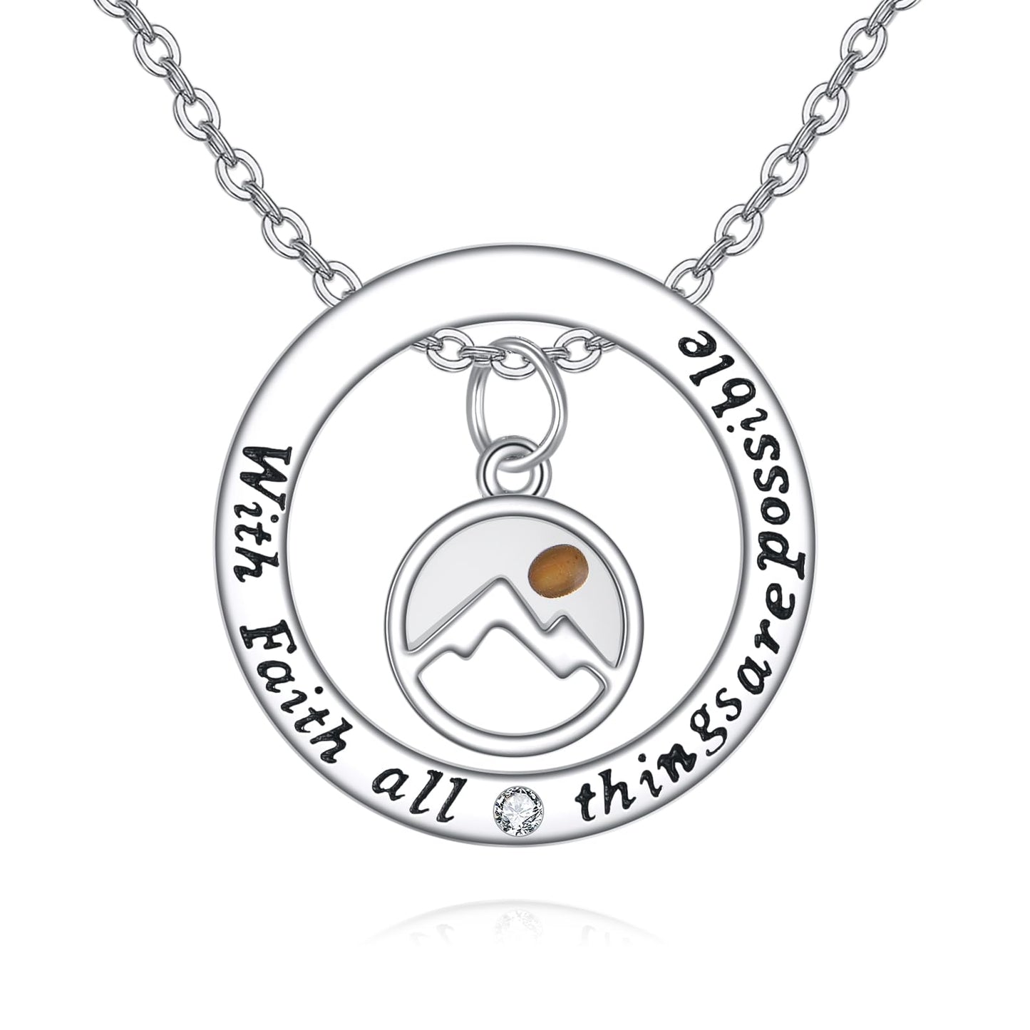 VONALA Sterling Silver Mustard Seed Faith Necklace Christian Gifts for Women Inspirational Religious Christian Graduation Gifts