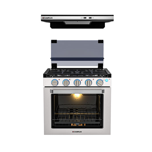 CAMPLUX 21 Inches RV Gas Range and 22 Inches RV Range Hood Combo