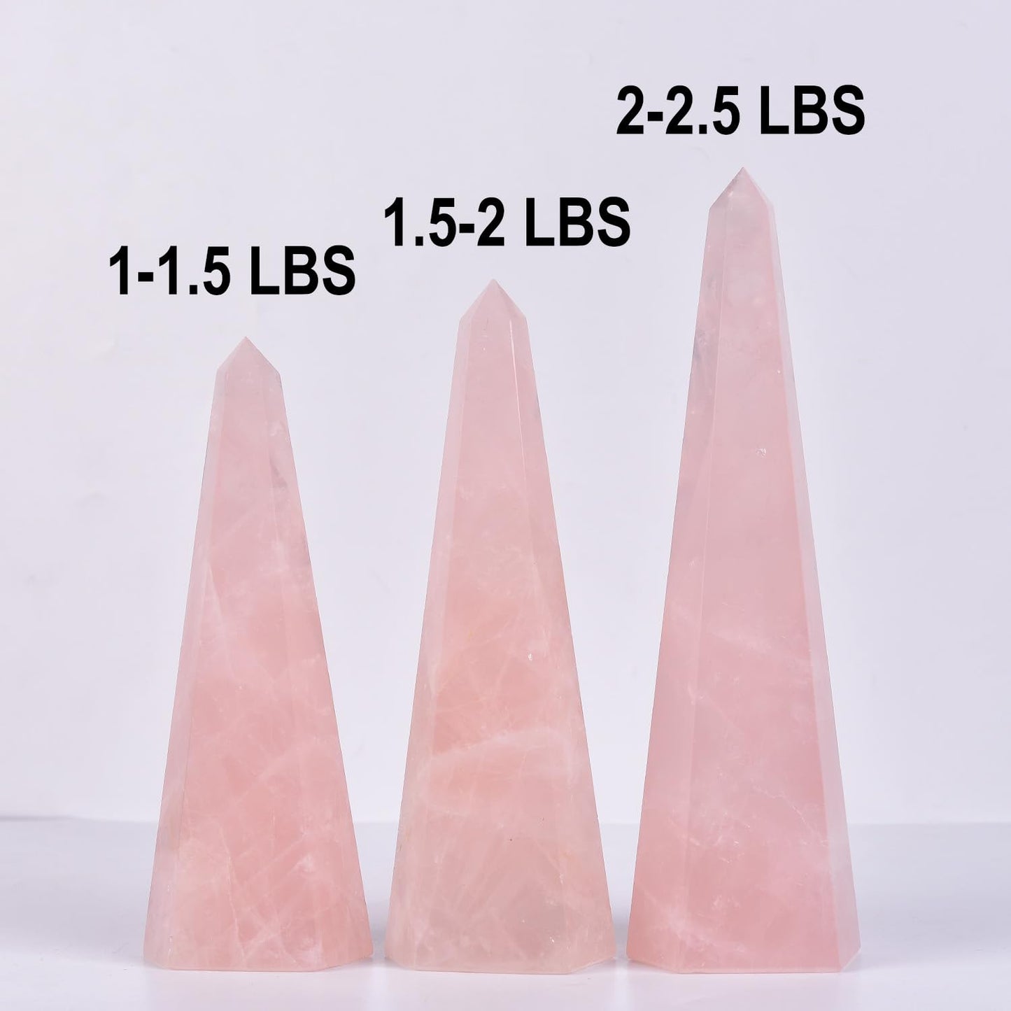 SMOHEAL Rose Quartz Large Crystal Tower Natural Pink Healing Crystal Point Wand Obelisk for Reiki Meditation Crystal Grid Decoration 1-1.5 LBS