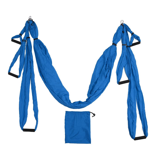 Aerial Yoga Swing Set Adjustable Increase Flexibility Yoga Hammock Yoga Inversion Tool Anti Yoga Sling Suspension Flying Trapeze for Physical Exercise (Dark Blue)