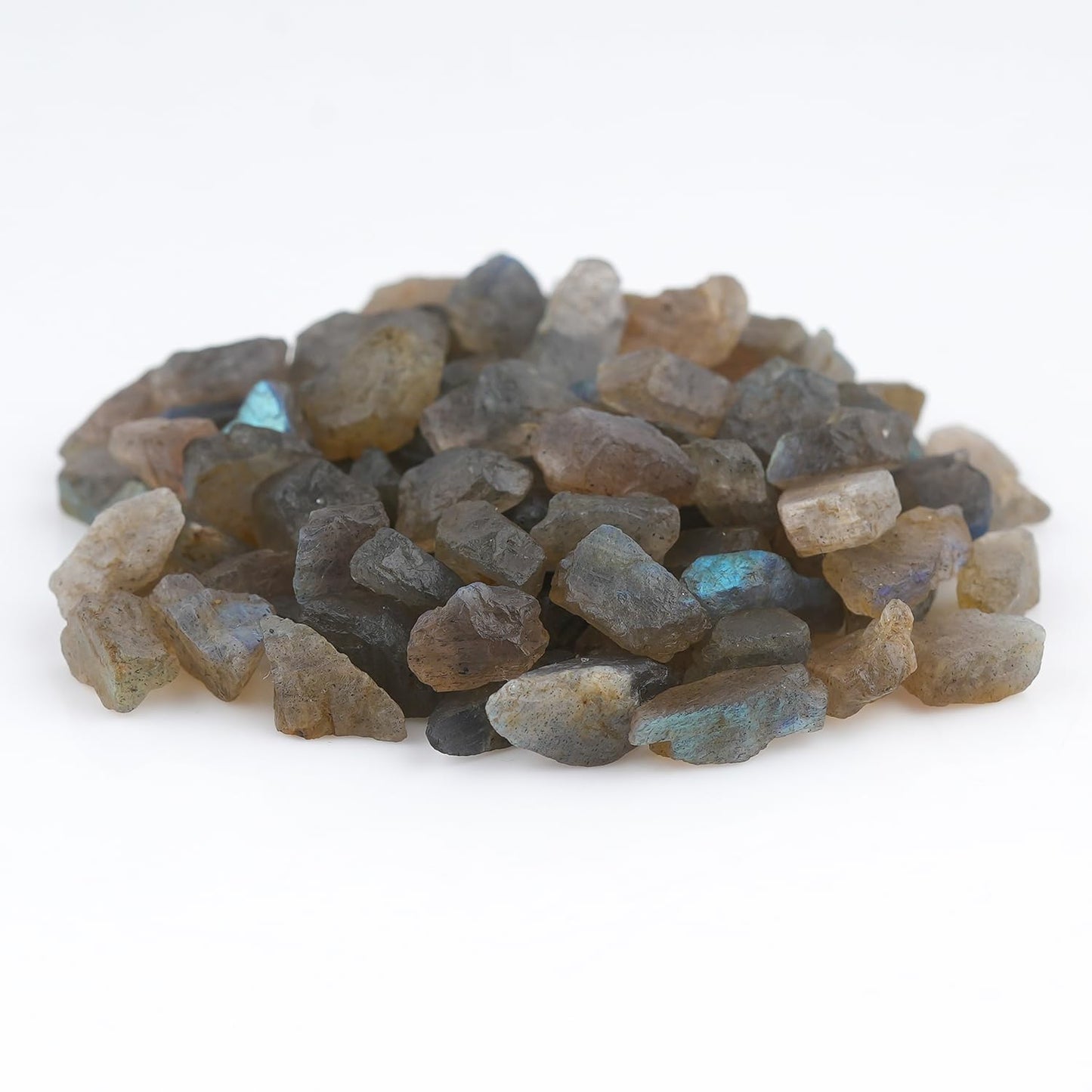 CRYSTALIS Wholesale Bulk 100pcs, 3-6mm, Natural Small Labradorite Raw Crystals, Loose Gemstone Rough Jewelry Making Supply, Chakra Healing, Wire Wrapping, DIY, Tumbling, Gem Collection