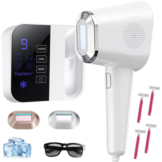 Ipl Laser Hair Removal For Women & Men,Painless Laser Hair Removal Device,2 Modes,5 Levels,Permanent At-Home Hair Removal For Face & Body