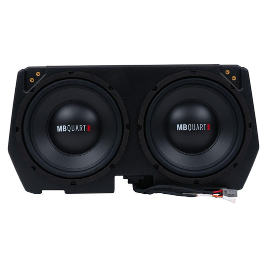 MB Quart Dual 10" Subwoofer System Upgrade for Can Am Defender 17-25, Plug and Play Compatibility, Marine Grade Protection, 400 Watts