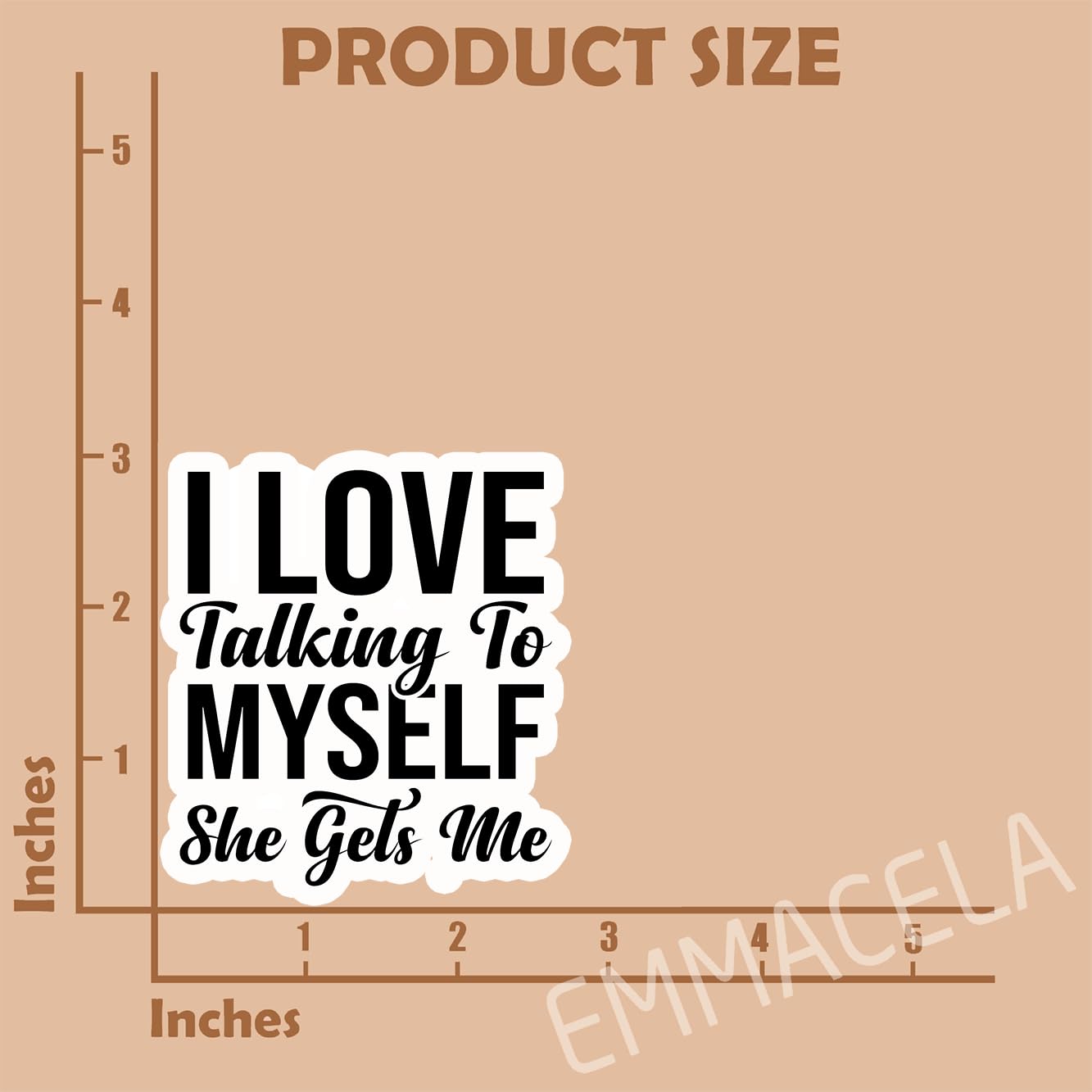 (3PCS) I Love Talking to Myself She Gets Me Sticker, Funny Sarcastic Stickers - Waterproof Vinyl Decal for Laptop, Tumbler, Water Bottle, Scrapbook, Gift for Women, Introvert 3" x 2.7 "