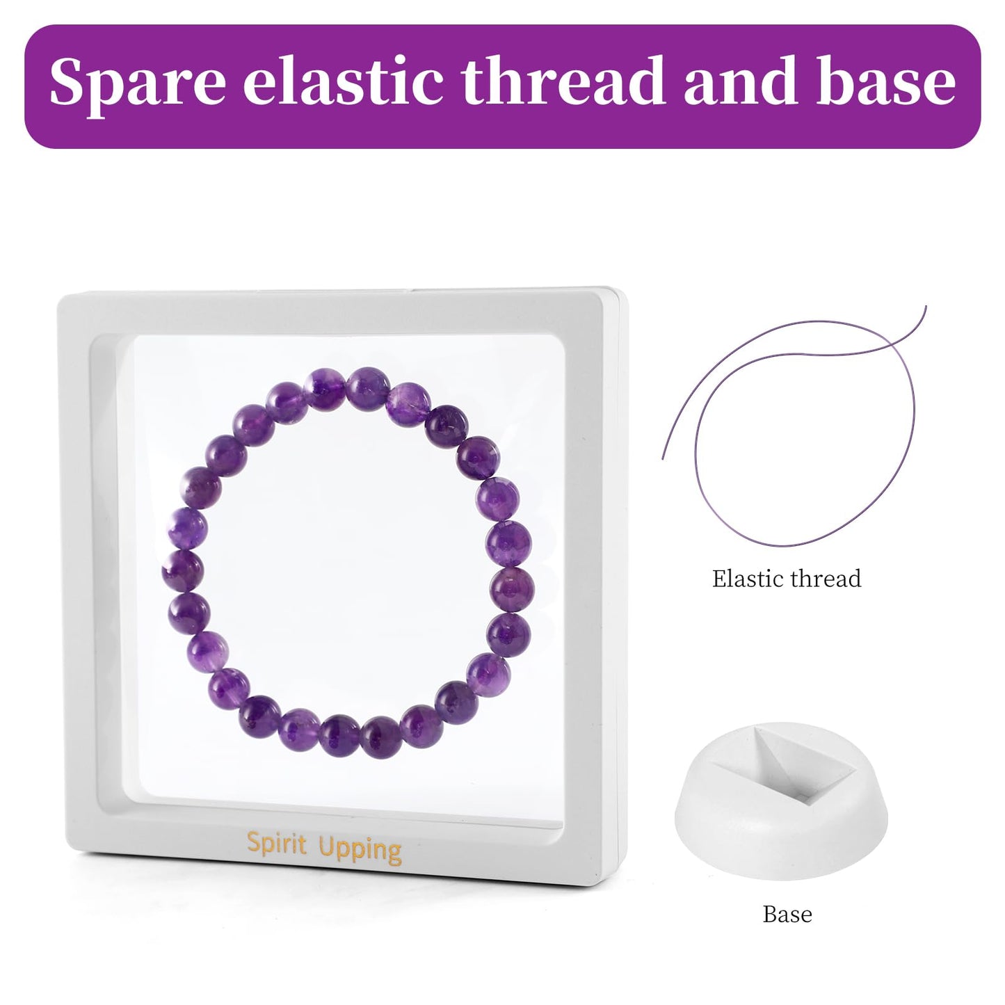 Spirit Upping Amethyst Bracelet for Chakra & Yoga, Energetic Ornaments for Home Decor