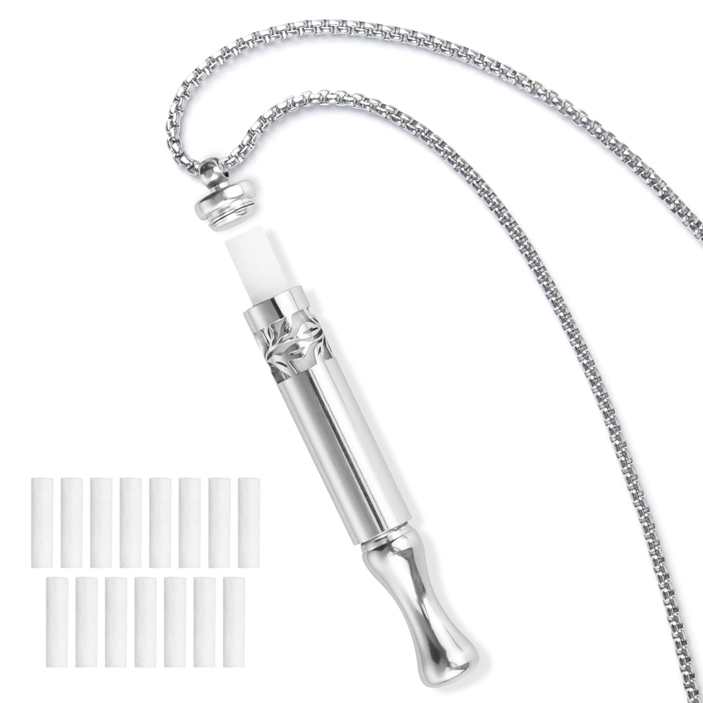 Runmecy Breathlink Quit Smoking Necklace, Breathing Necklace for Fidget Relief and Smoking Cessation, Breathe Free Aids - Natural Stop Smoking Aid for Anxiety Relief