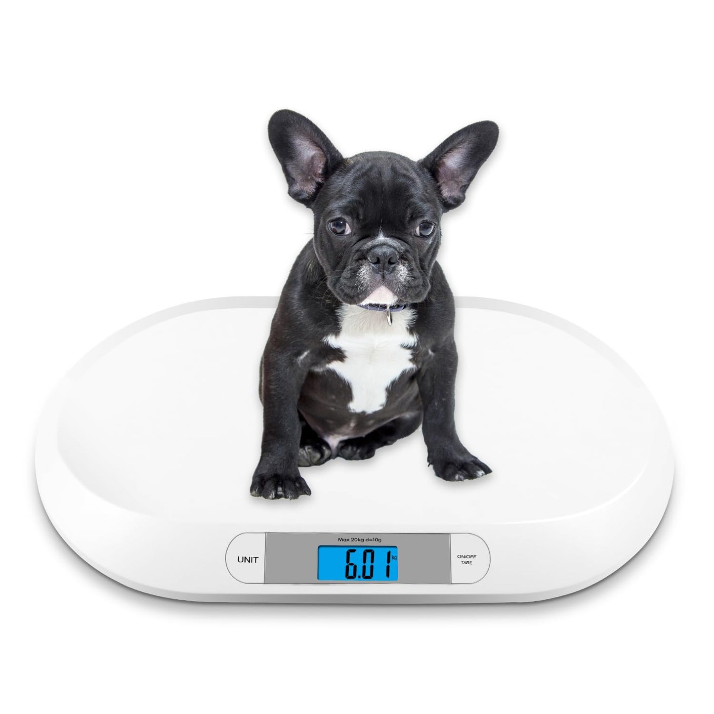 unipaws Digital pet Scale for Dogs Cats Babies. 44 Pound Capacity pounds Grams kilograms and ST:LB Weighing Units. 0.08 lbs Accuracy