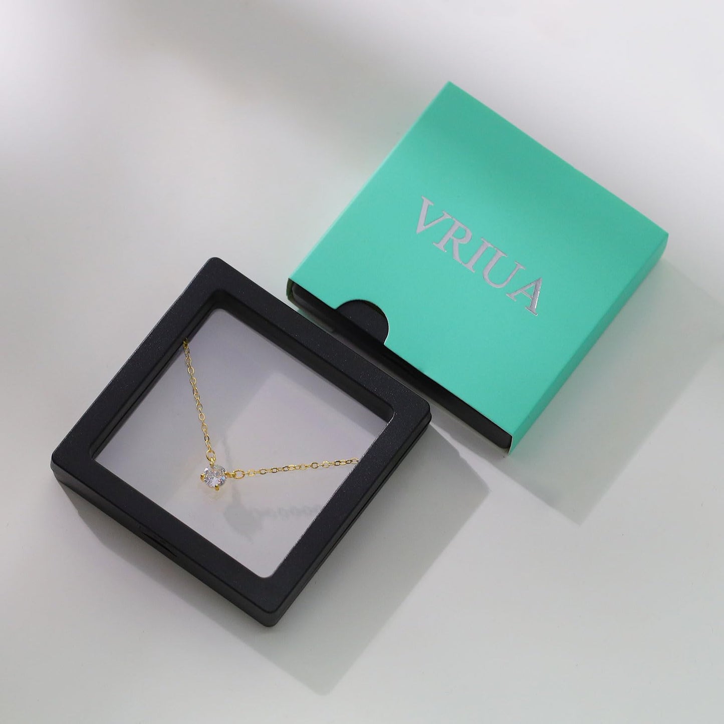 VRIUA Star of David Necklace for Women 14k Gold Plated Dainty Gold Star of David Cubic Zirconia Delicate Jewelry Everyday for Women