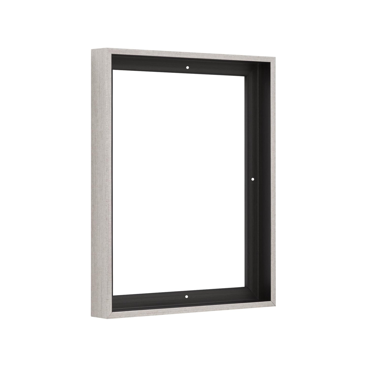 Pixy Canvas Floater Frame 8x10 for 1-1/2 (1.5) inch Deep Canvas Paintings/Canvas Prints/Wood Canvas Panels/Wall Art/Wall Decor/Home Decor/Artwork (Antique Silver, 8 x 10 inch, Portrait)