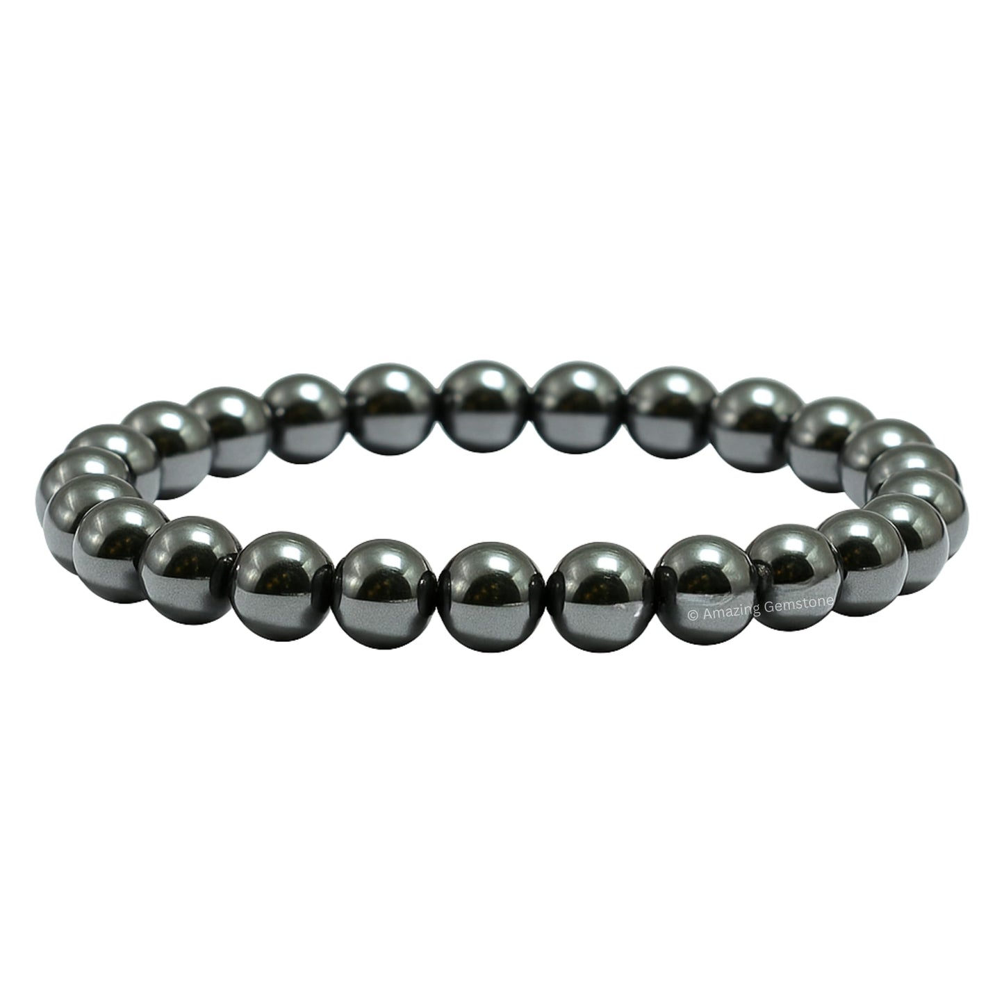 Amazing Gemstone Crystal Bracelet for Women Men's Gifts - Protection Healing Crystal Bracelet - 8mm Gemstone Beaded Stretchable Bracelet Pulseras Para Hombres Mujer Stocking Stuffers Mothers Day Gift (Hematite)