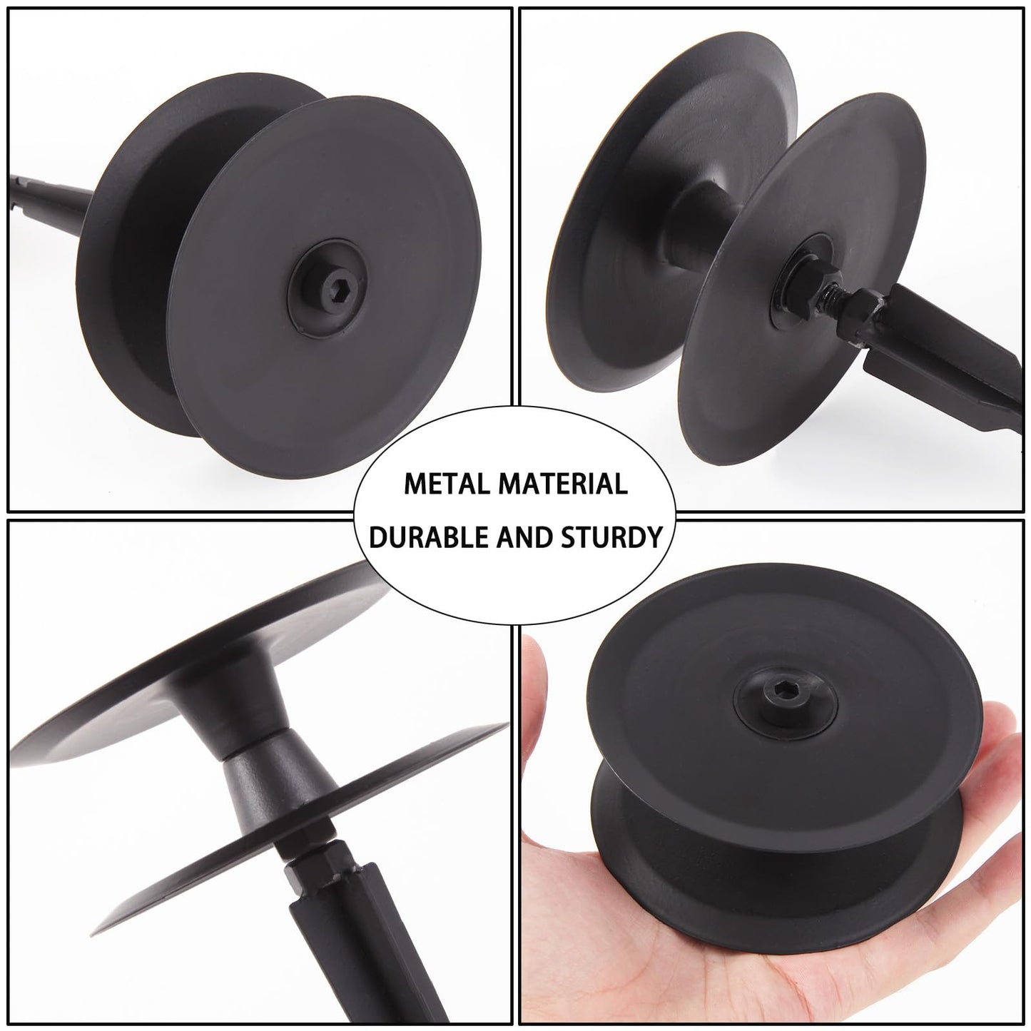 4PCS Garden Hose Guide Spike, Metal Hose Guides for Garden Heavy Duty, Cast Iron Garden Hose Guides for Outside, Rustproof Coated Hose Guide Stakes for Lawn & Yard, Plant & Flower Bed Protection
