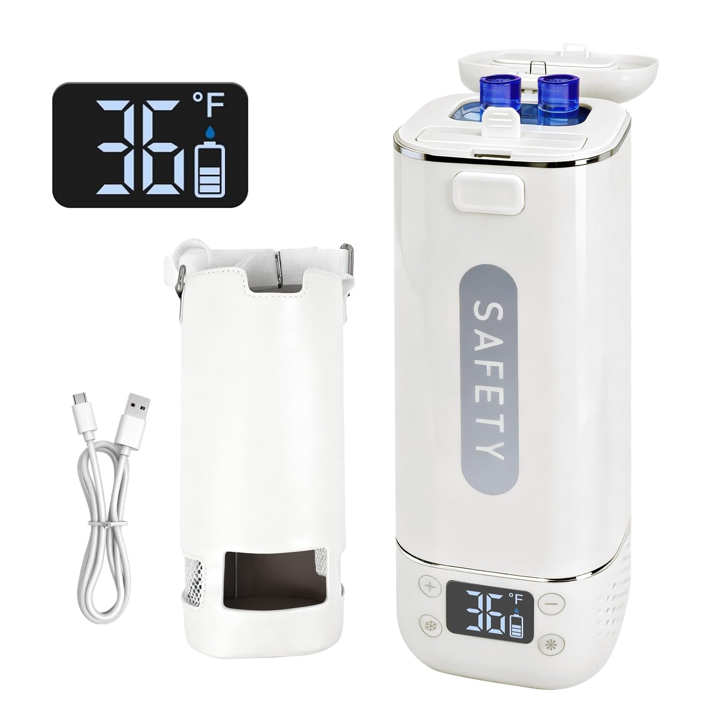 Rechargeable Insulin TSA Approved Cooler, Electric Portable Medication Cooler with USB Charging,1–6 Pens Keeps at 35–68°F