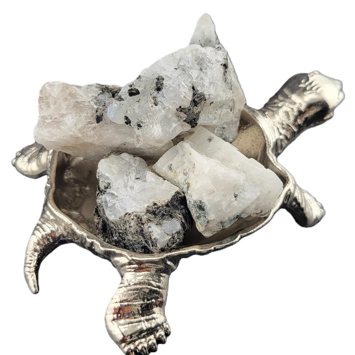 3-5Pcs Moonstone Natural Raw Crystals 1''-2'' Rough Stones Rocks for Tumbling Polishing Cabbing Gemstones Crystals and Healing Stones for Wicca Reiki,Fountian Rocks for Decorations (Moonstone)
