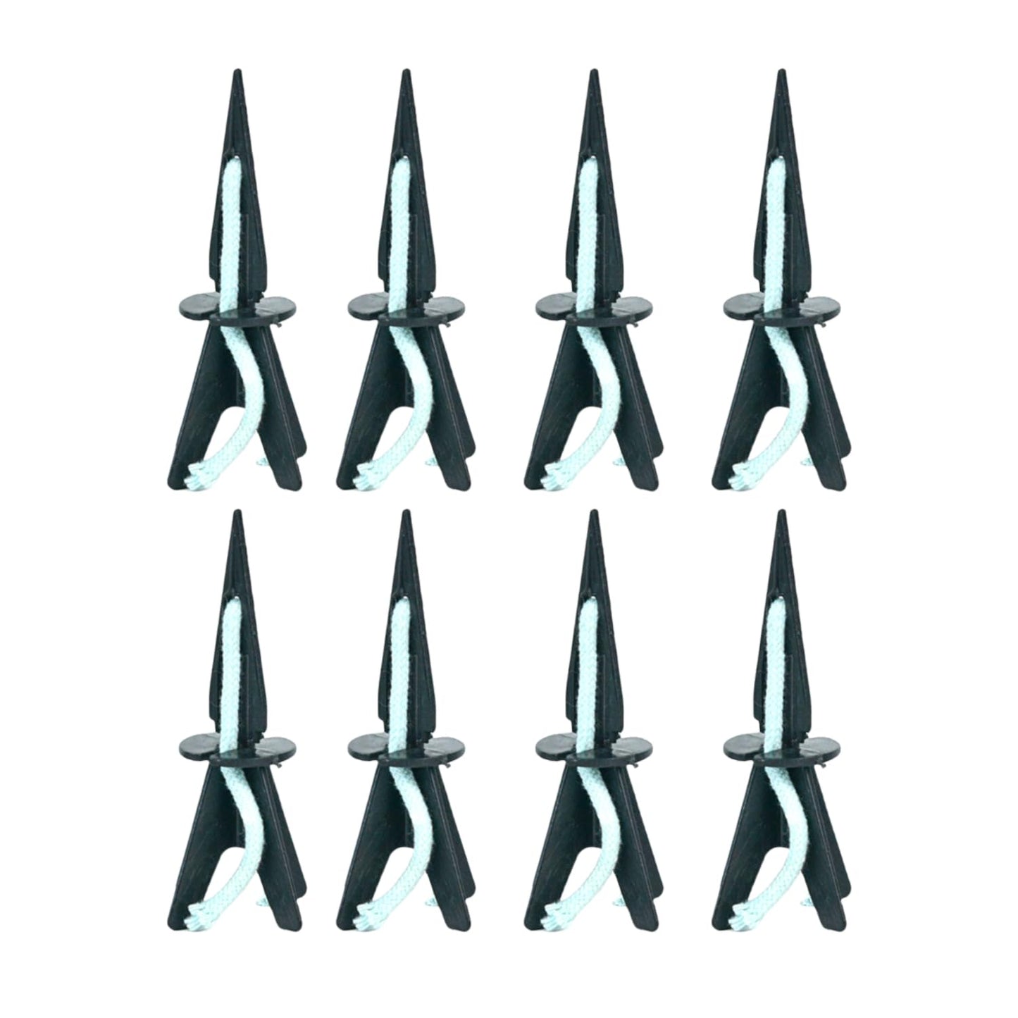 GreenShip 8 Pack Self Watering Planter Insert Watering Spikes, Watering Stakes with Wicking Rope, Plant Spikes for Indoor Outdoor Plants, Vacation Plant Watering Device for Planter Height 12" to 17"
